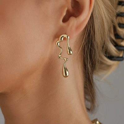 Molten Lava Drop Earrings