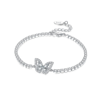 Silver Zircon Tennis Bracelet