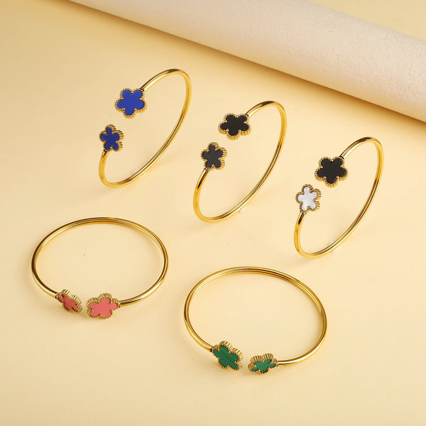 Open Lucky Grass Bangle Girl