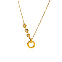 Zircon Circle Drop Necklace