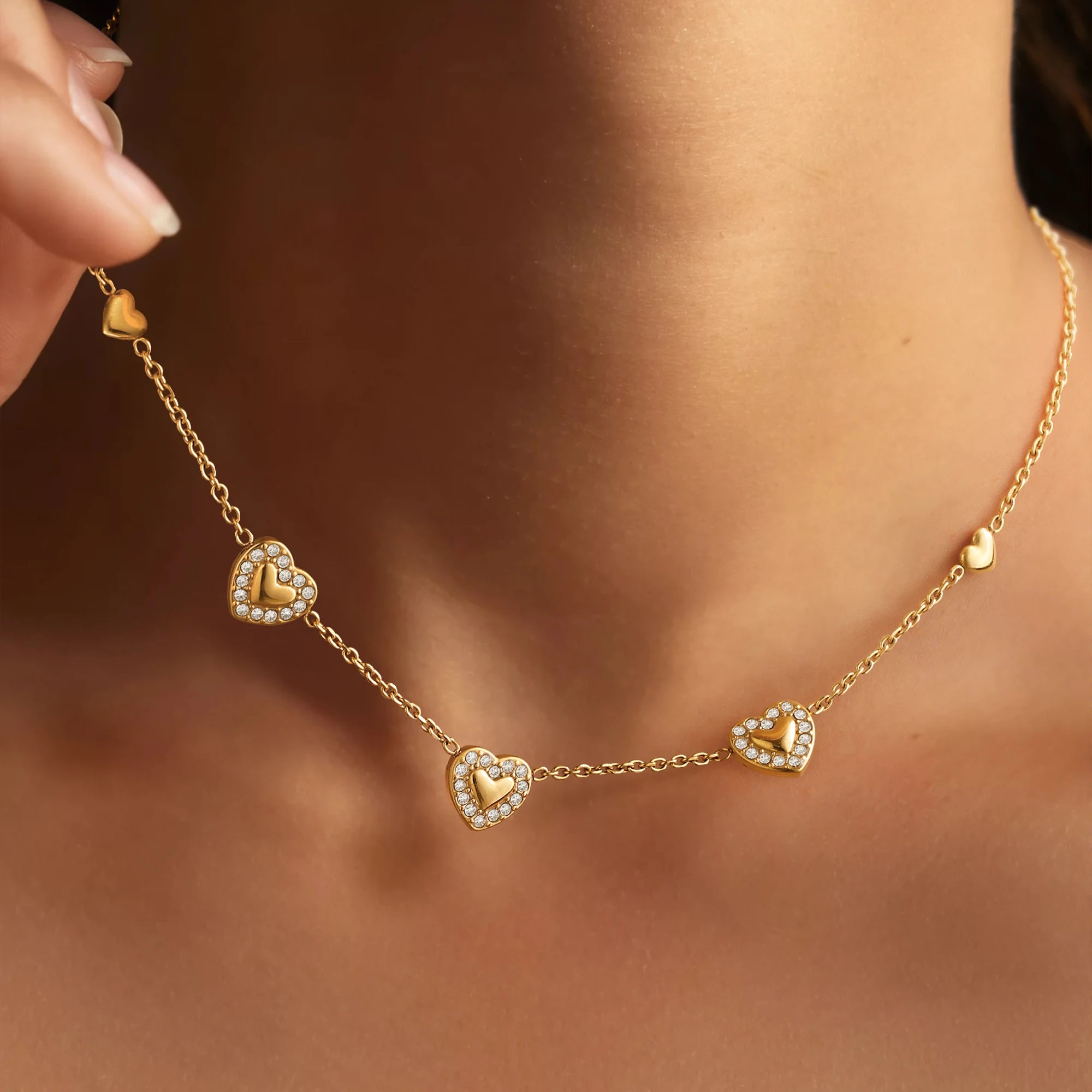 18K Gold-Plated Heart Necklace