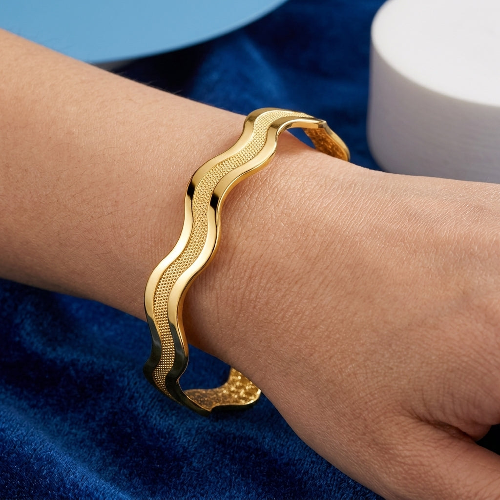 Frosted Wave Bangle