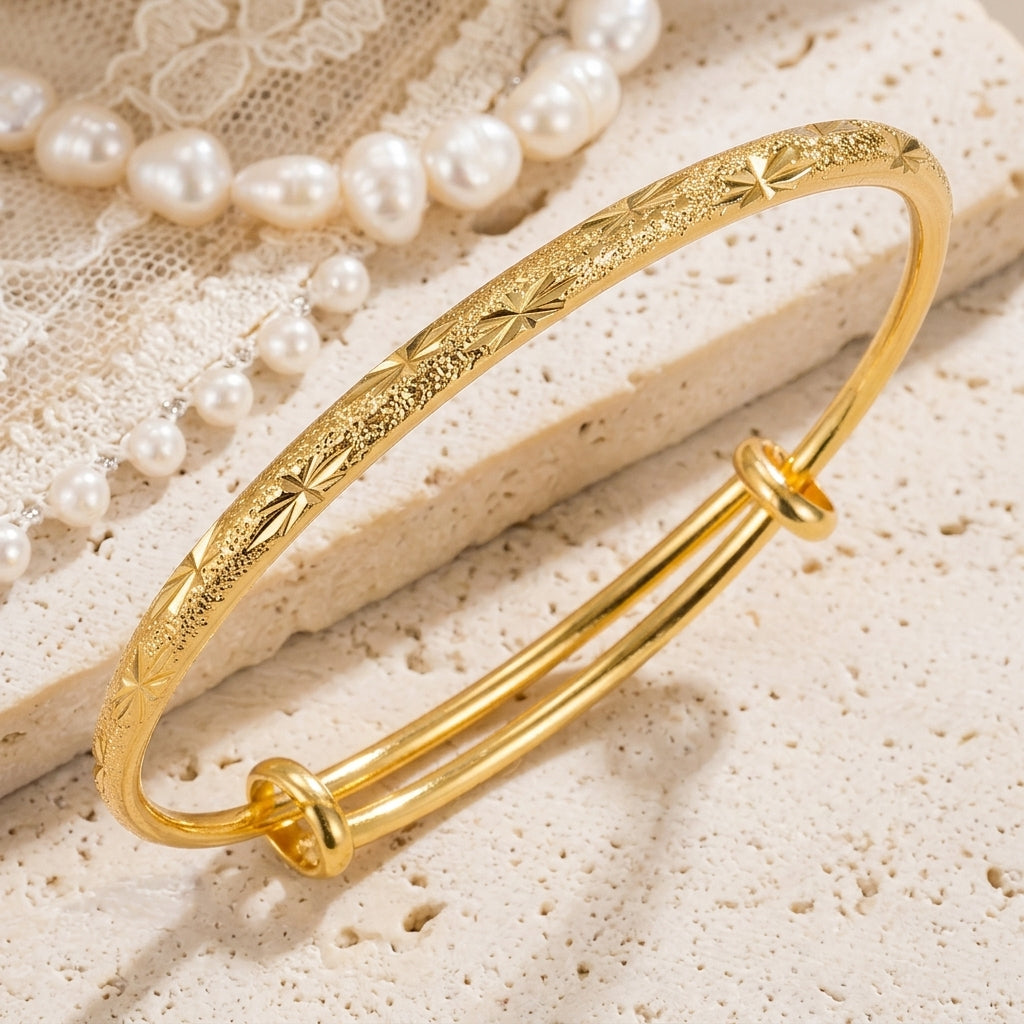 Gold Textured Bangle