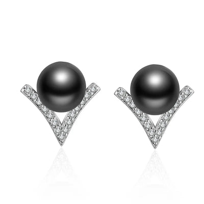 Black Pearl V Earrings
