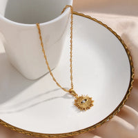 Evil Eye Sunburst Necklace