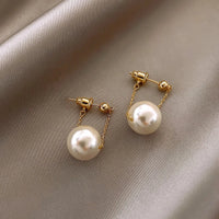 Simple Elegant Small Pearl Pendant Earrings For Woman 2020 New Fashion Jewelry Party Ladies' Unusual Dangle Earrings Accessories