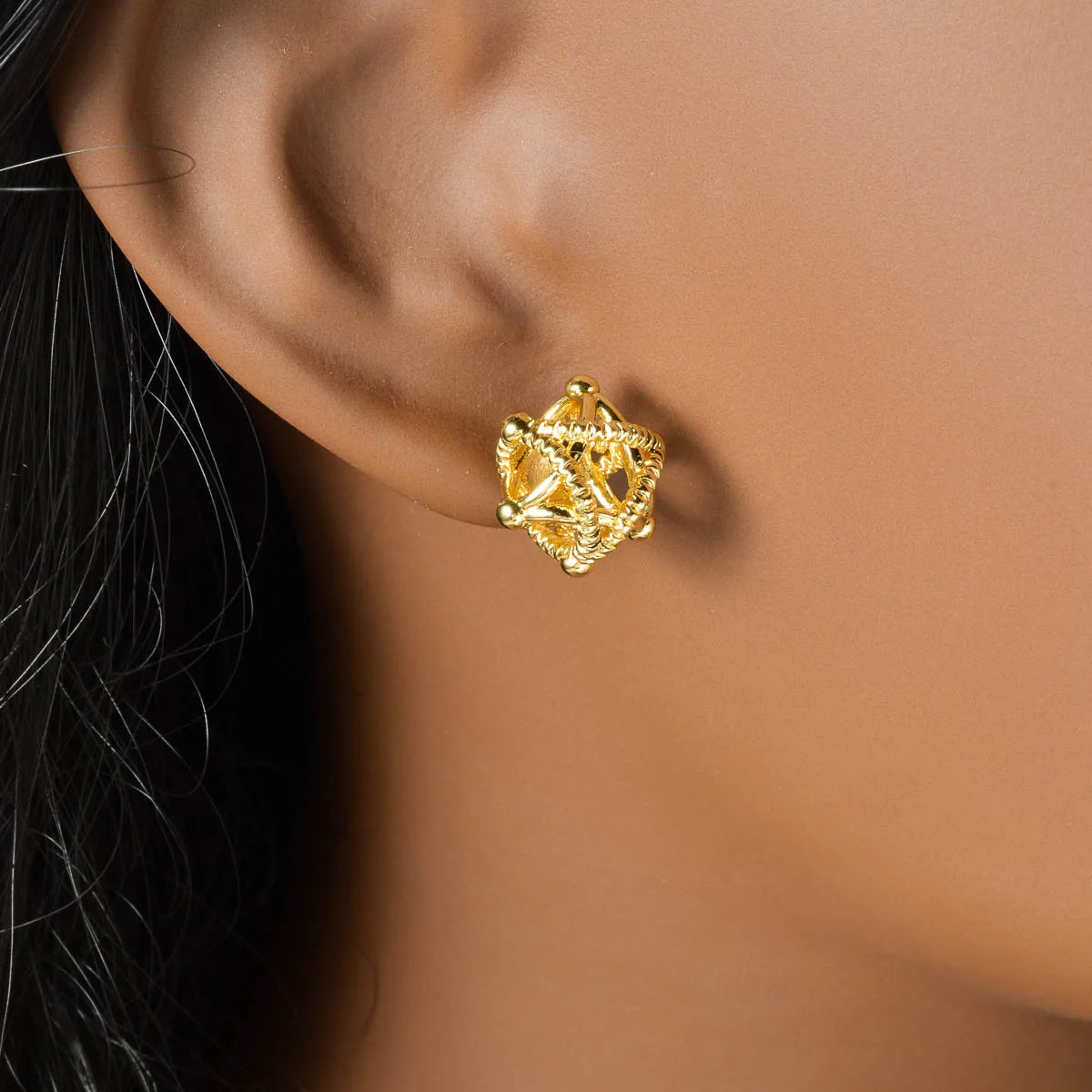 Gold Plated Bohemia Bride Earrings Luxury Dubai Jewelry for Women Wedding Valentine Anniversary Birthday Christmas Gift