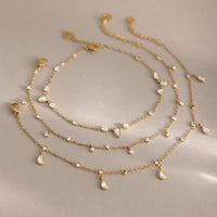 Geometric Cubic Zircon Anklet