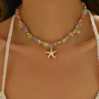 Rose Quartz Starfish Necklace