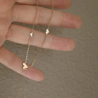 Tiny Hearts Stacked Necklace Chain