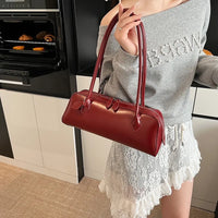 Vintage Long Shoulder Bag Women Shoulder Bag Luxury Cowhide Ladies Handbag Female Commuter Shopping Underarm Bag
