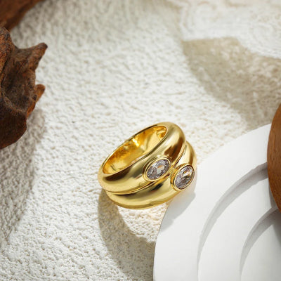 Zircon Oval Ring