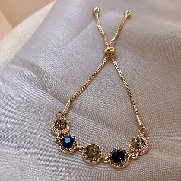 Luxury Blue Zircon 18k Zircon Bracelet Wedding