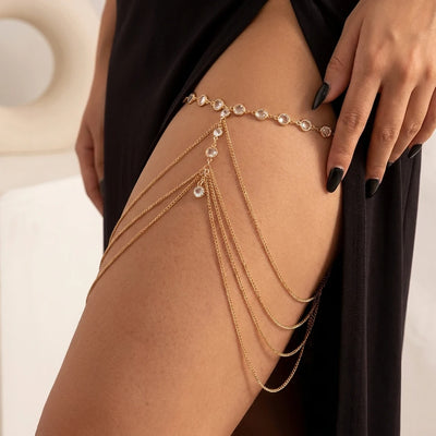 Rhinestone Starfish Thigh Chain