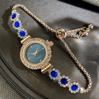 Rhinestone Watches Diamond Flowers Bracelet Quartz Wristwatch
