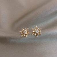 Pearl Snowflake Earrings