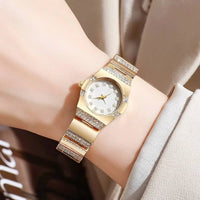 Luxury Rhinestone Women Watches Fashion Small Dial Steel Strap Quartz Wristwatches for Girls Clock Reloj Mujer Relogio Feminino