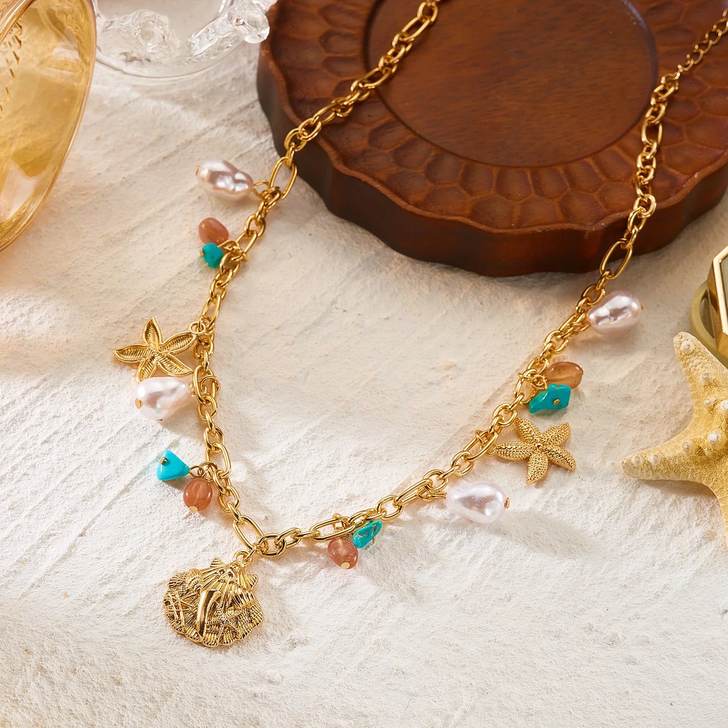 Baroque Pearl Starfish Necklace