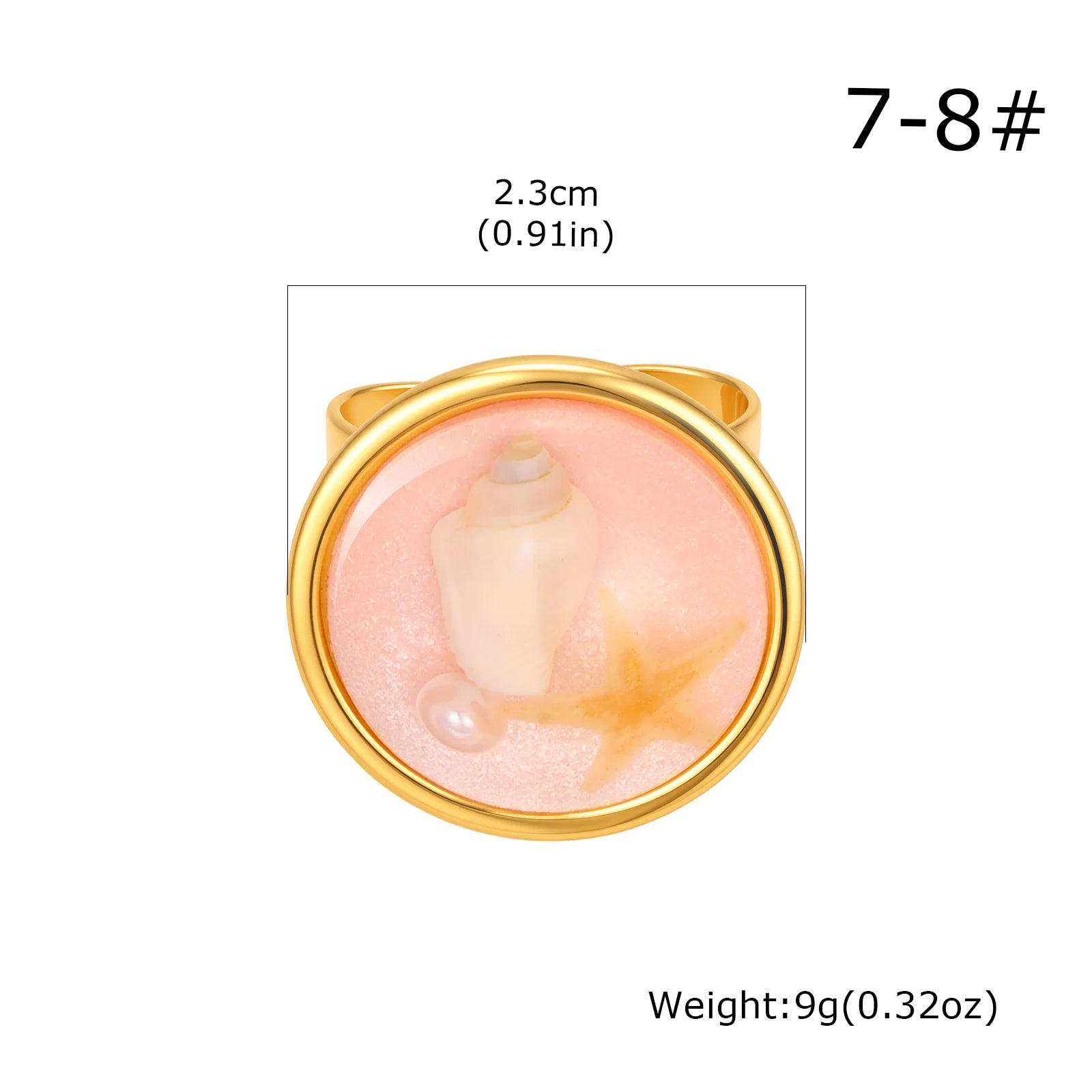 18K Gold-Plated Starfish Ring