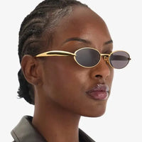 Hiking 1/3pcs New Small Oval Anti Light Glasses 2025 Women Y2K Metal Frame Luxury Brand Shades Fashion Punk Popular Eyewear