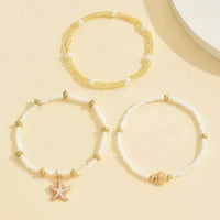 Starfish Shell Beaded Anklet