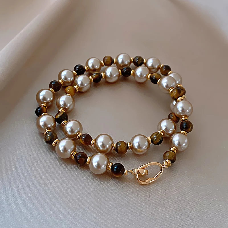Champagne Pearl Necklace