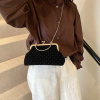 Luxury Design Women's Evening Clutch Purse Dinner Party Ladies Small Clip Shoulder Bag Handbags Retro Female Chain Crossbody Bag