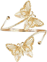 Cuff Bangle Coil Bracelet Butterfly