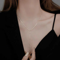 Zircon Tassel Necklace