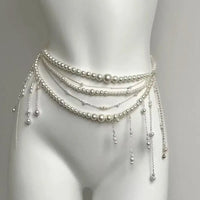 Butterfly Pearl Tassel Waist Chain