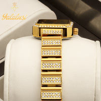 YaLaLuSi Women's Fashion Waterproof Quartz Diamond-Set Luxury Bracelet Watch Gift Reloj Mujer Watch For Ladies Watch For Girls