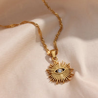 Evil Eye Sunburst Necklace