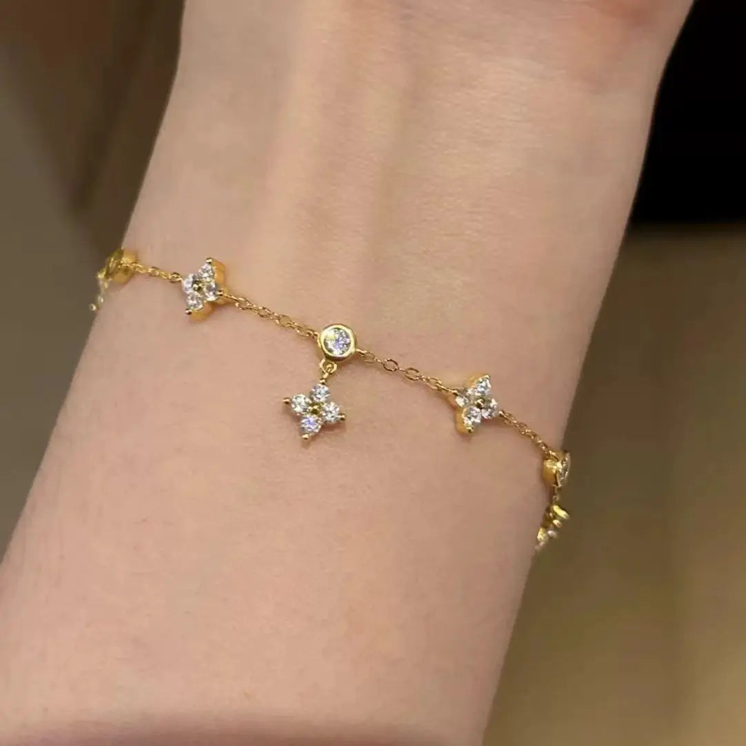 18K Gold-Plated Flower Necklace