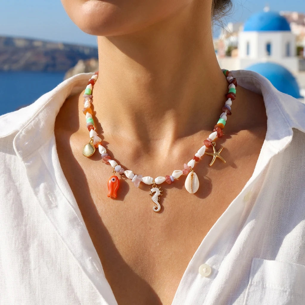 Baroque Pearl Starfish Necklace