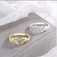 Silver Heart Hug Ring