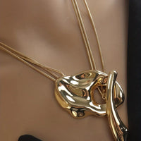 Molten Gold Pendant Necklace