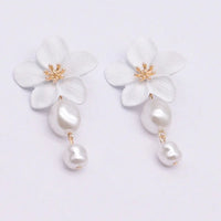 Flower Dangle Drop Earrings Ear