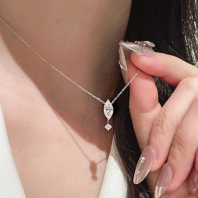 Sterling Silver Zircon Necklace