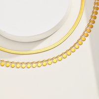 Layered Snake Chain Anklet Set