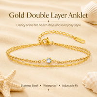 Layered Gold Anklet