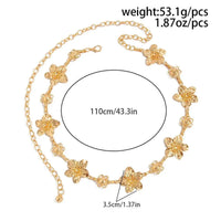 Ingemark Sexy Metal Flower Waist Belly Chain for Women 2025 New Trend Sexy Summer Bikini Adjustable Belt Party Body Jewelry Gift