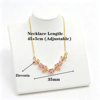 Flower Rhinestone Bracelet Necklace Jewelry