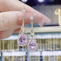 Luxury Shiny Crystal Pendant Earrings