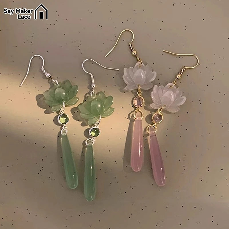 Chinese Style Lotus Pendant Tassel