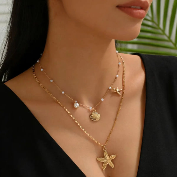 Pendant Necklace Beach Choker Pearl