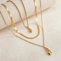 Waterdrop Layered Necklace