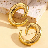 DGIDDK Stainless Steel Earrings Fashion Trend Geometric Earrings Niche Light Luxury for Women Daily Wear Accessories Gift