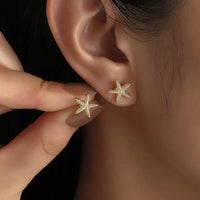 Conch Shell Starfish Earrings in