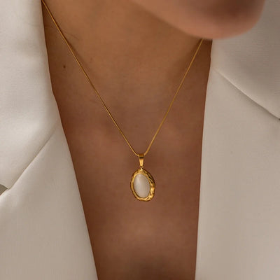 18K Gold-Plated Cat Eye Necklace