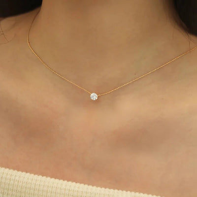 Dainty Zircon Pendant Necklace